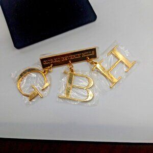 VTG Georgio Beverly Hills GBH Dangling Logo Gold Brooch Pin new wrapped rare